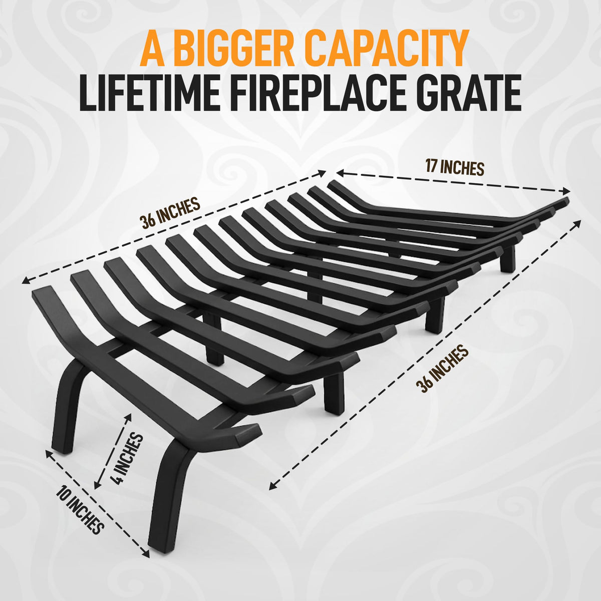 Heavy-Duty Steel Fireplace Grate