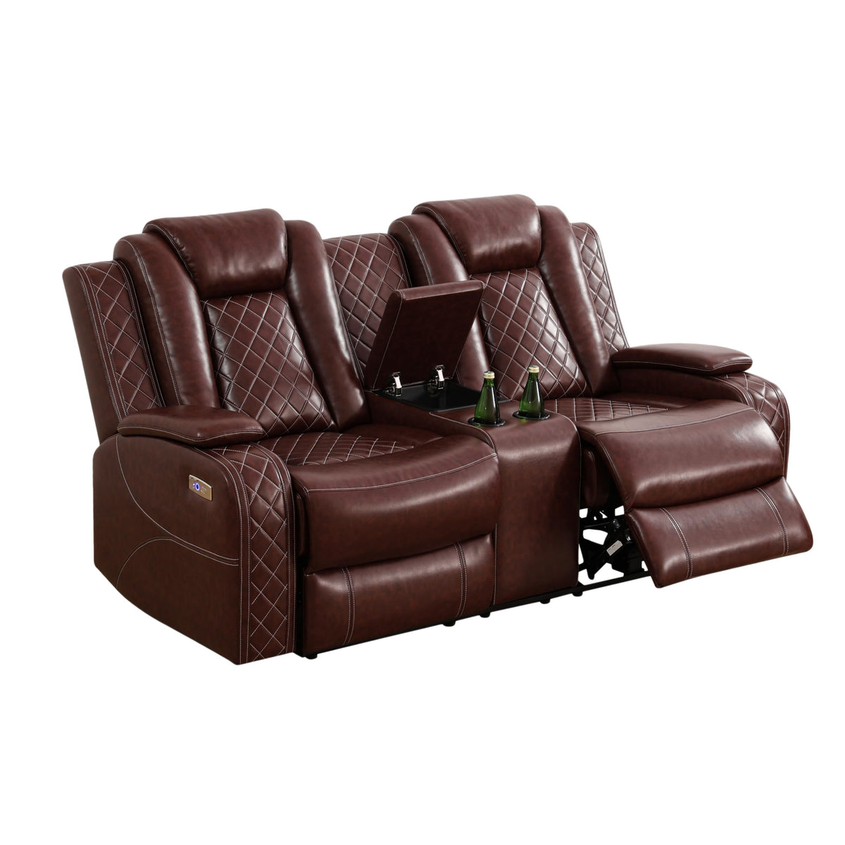 3-Piece Power Reclining Sofa Set with LED Lights