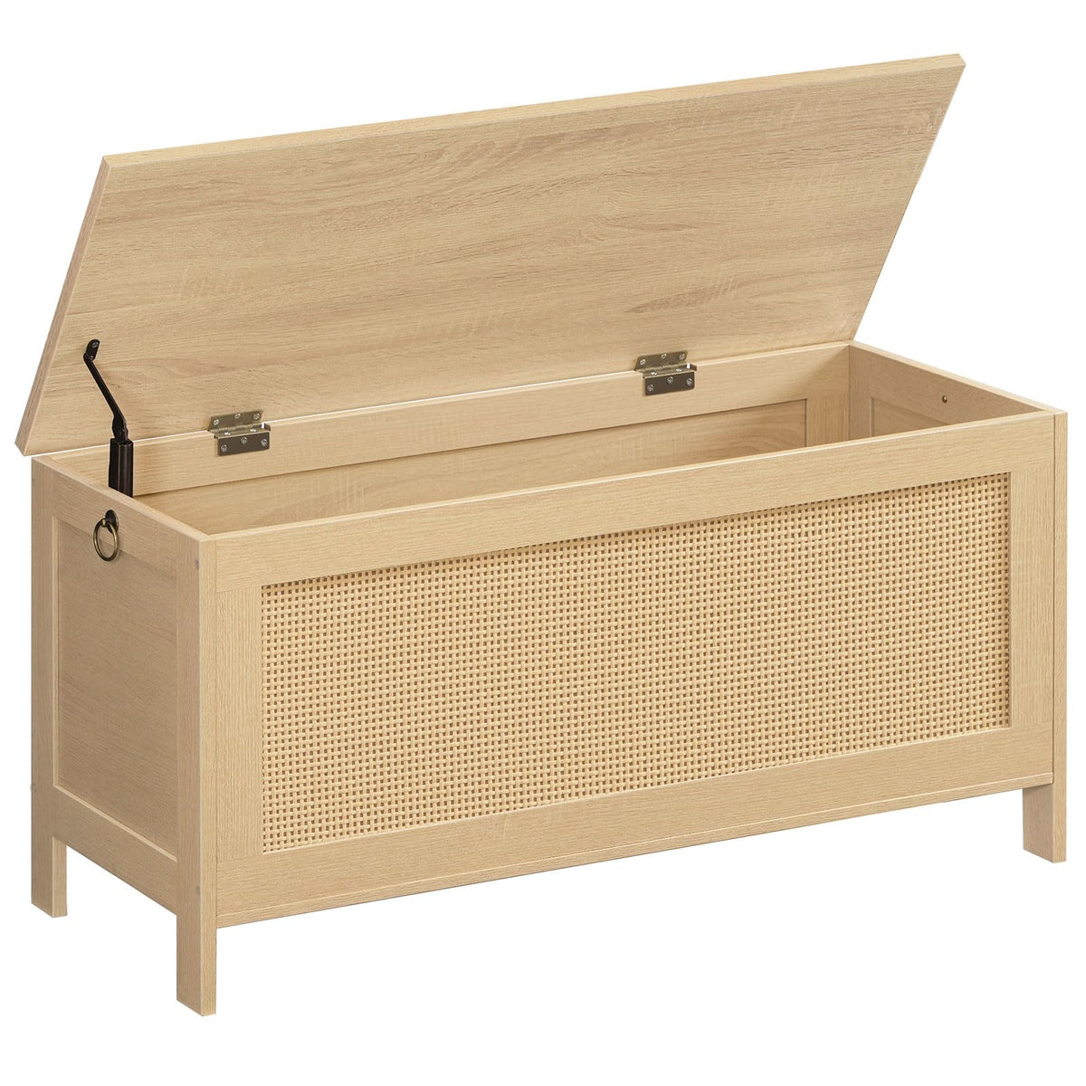 Faux Rattan Storage Bench