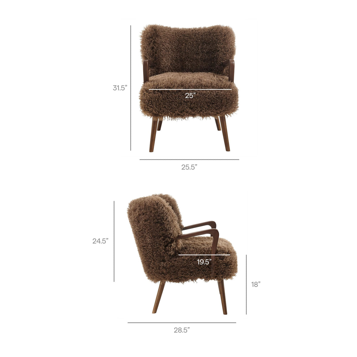 Faux Shearling Accent Chair