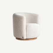 Cream Swivel Barrel Chair