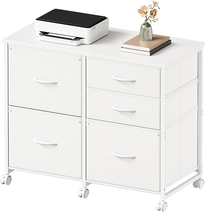 5-Drawer Rolling File Cabinet