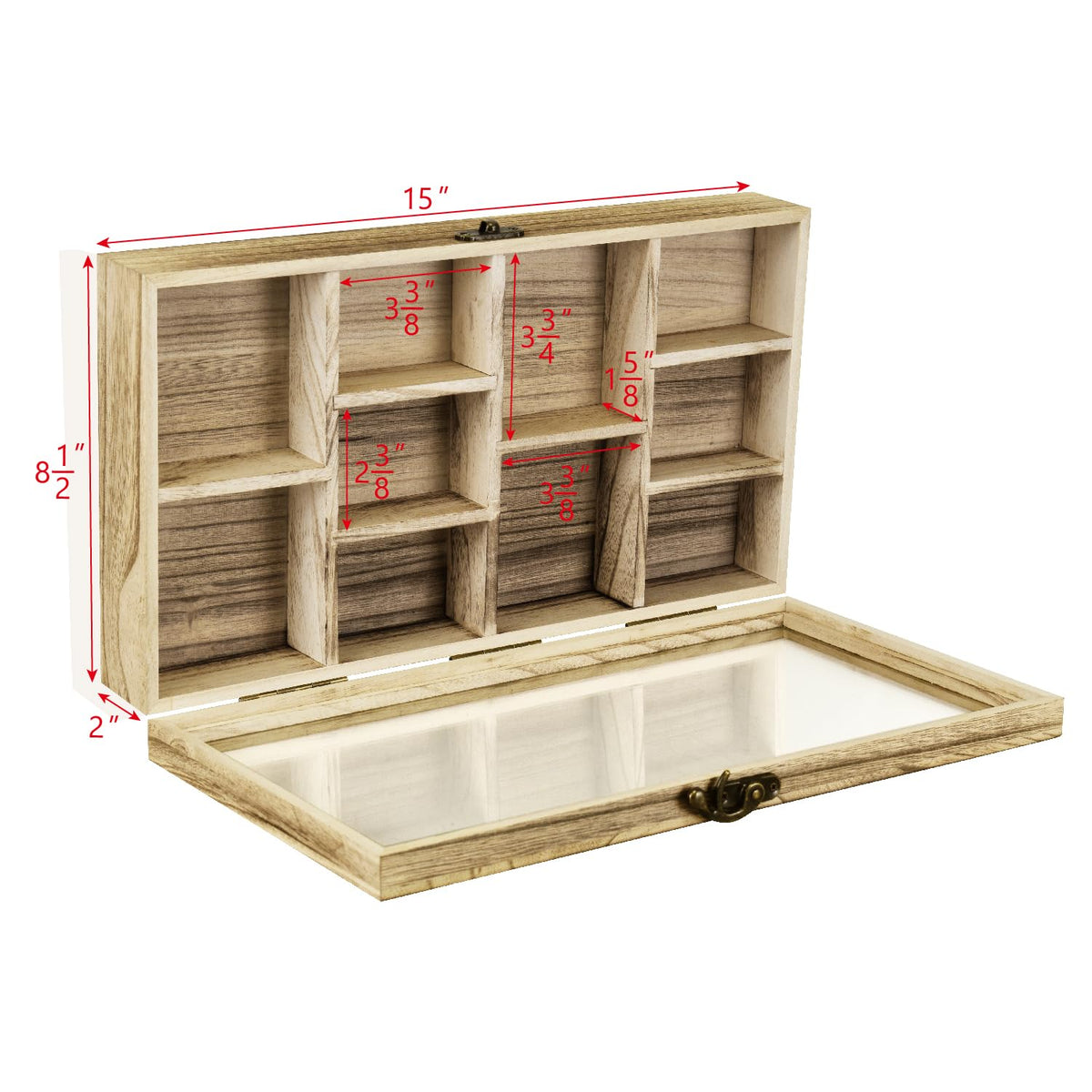 Wall-Mounted Wood Display Case