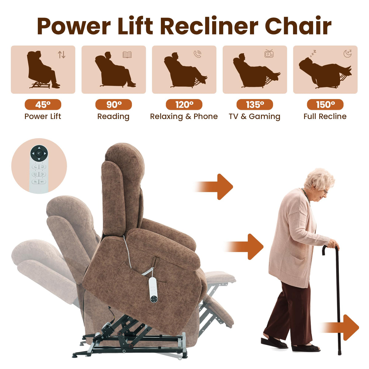 Dual Motor Massage Lift Recliner