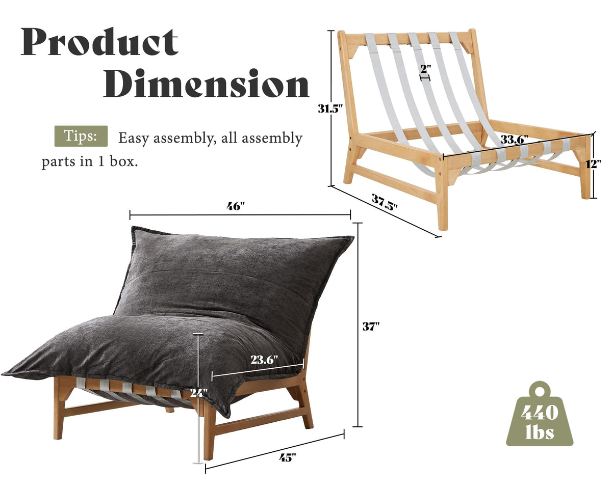 Oversized Convertible Lounge Chair