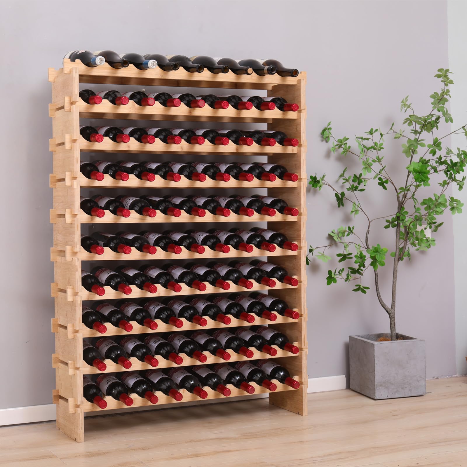 Bamboo Wine Rack – 72 & 90 Bottle