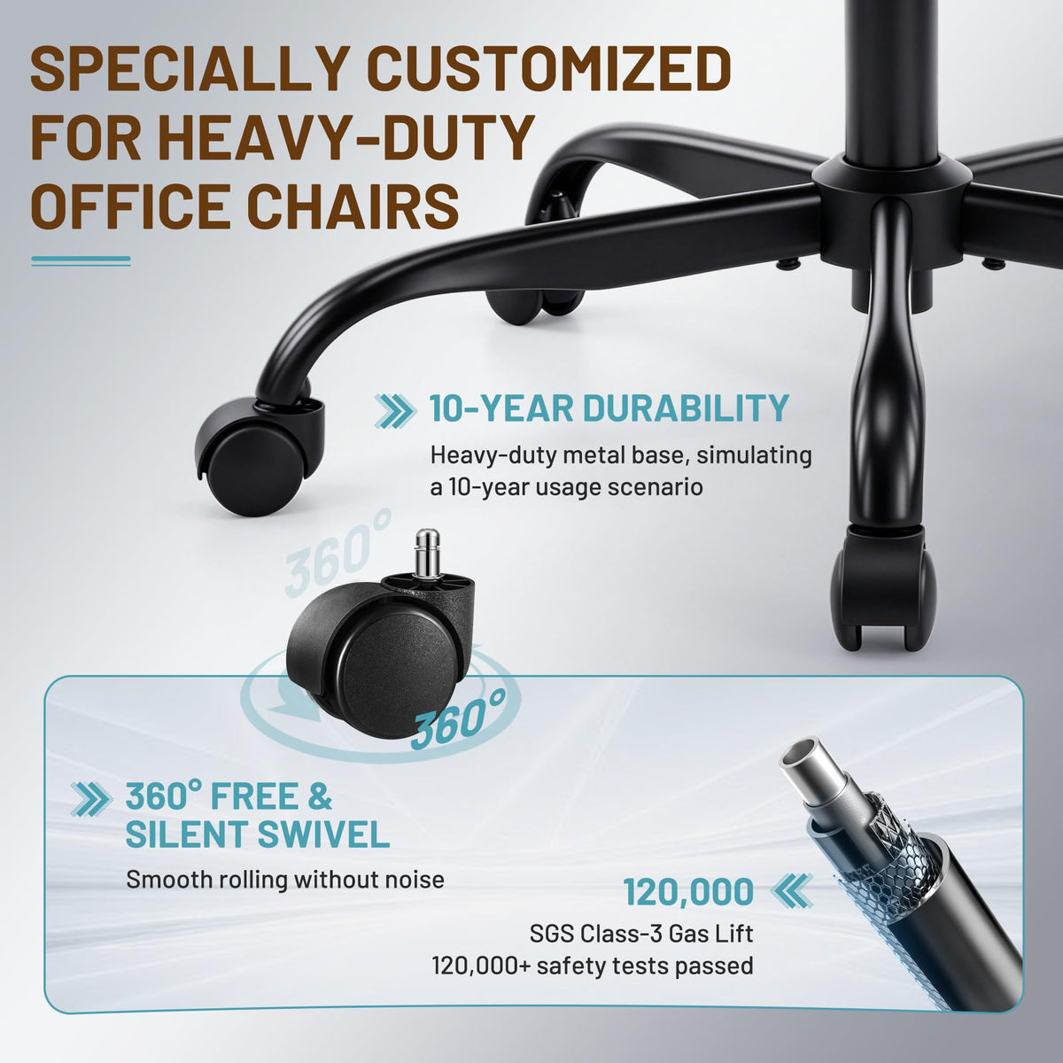 Office Chair with Inflatable Lumbar Support