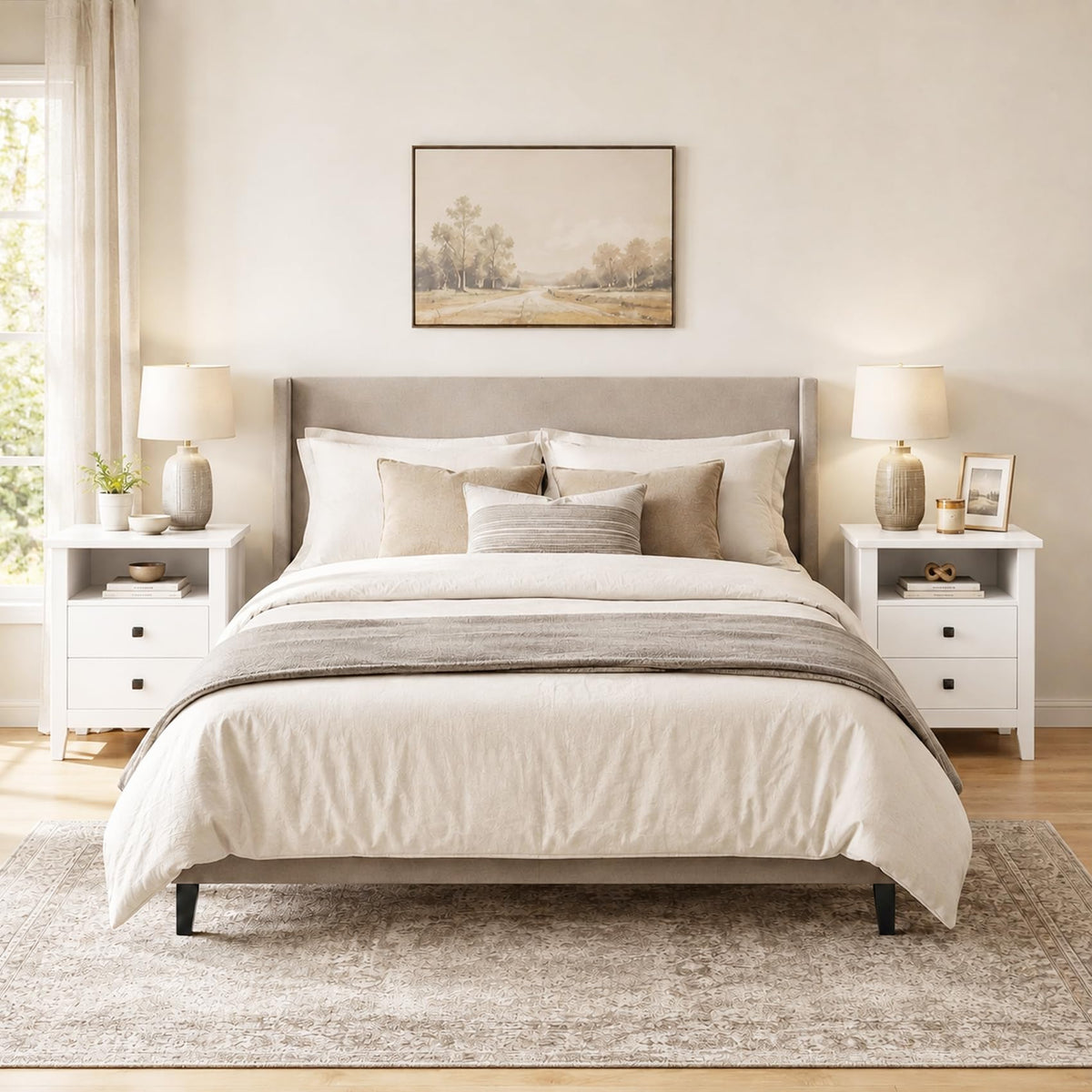 Farmhouse Nightstand Set of 2