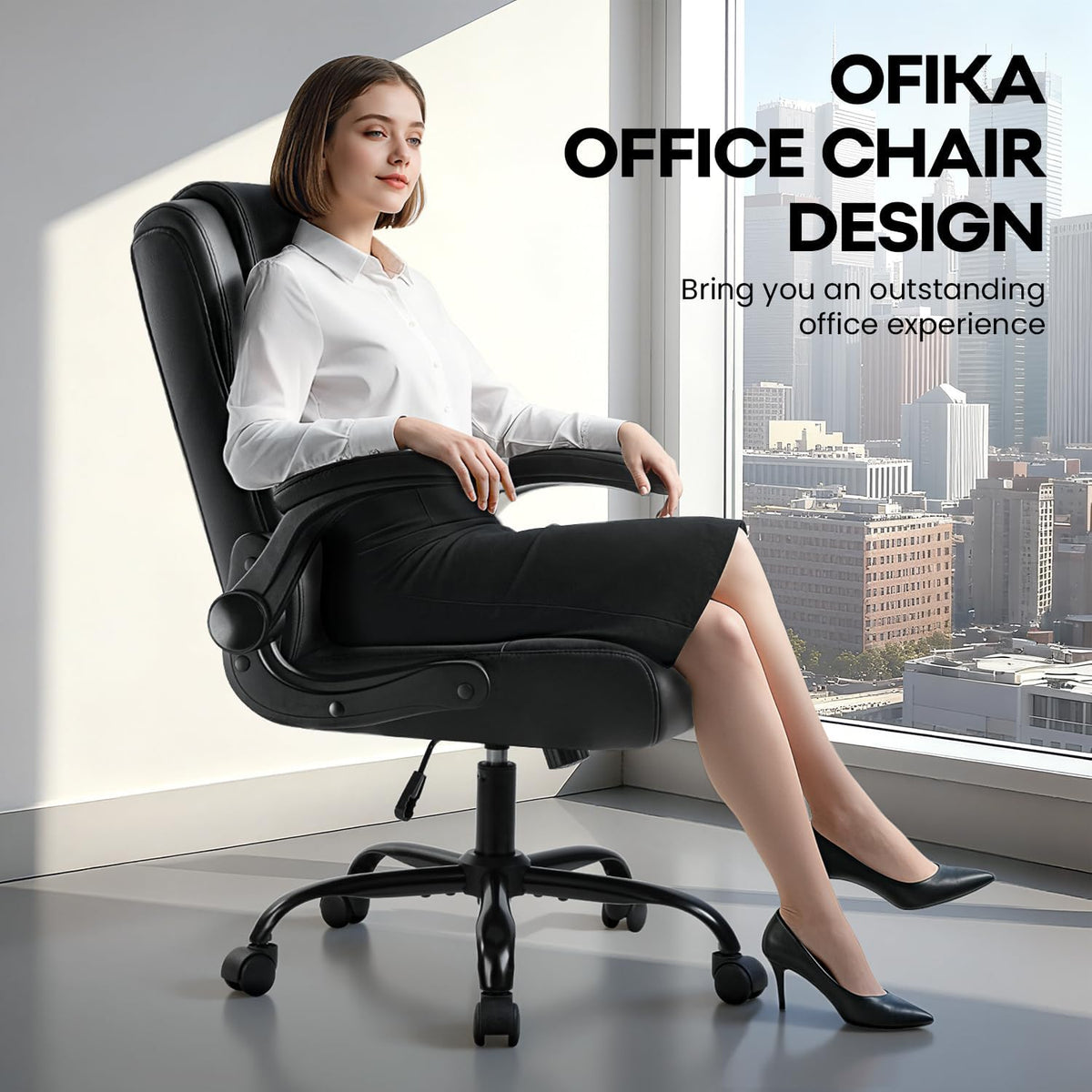 Ergonomic PU Leather Office Chair