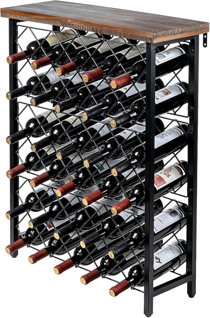 54-Bottle Freestanding Metal Wine Rack