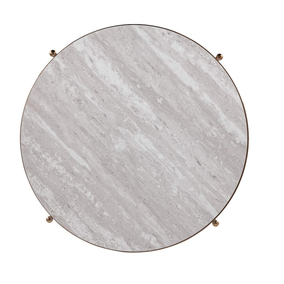 Round Faux Stone End Table