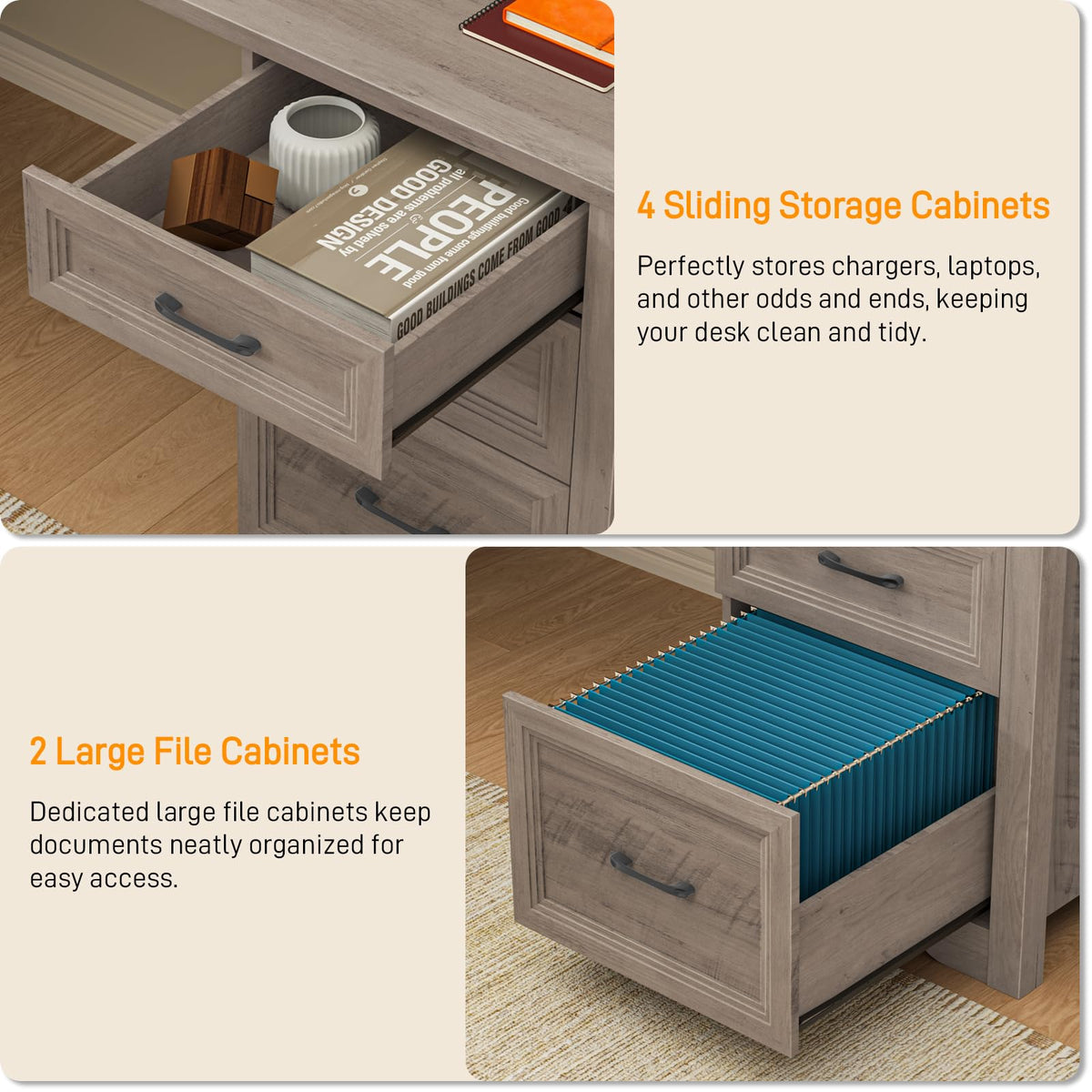 L-Shaped Farmhouse Desk