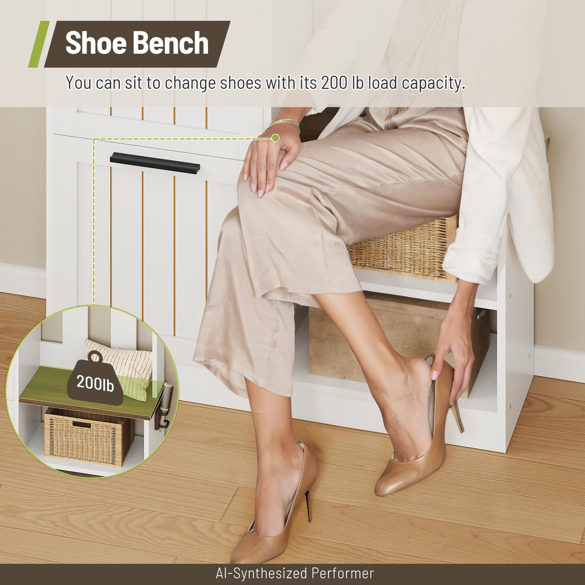 Hall Tree with Shoe Storage