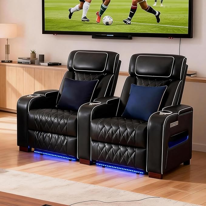 Power Reclining Home Theater Sofa