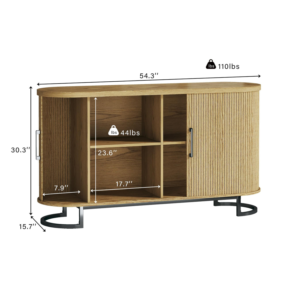 Fluted Tambour Sideboard