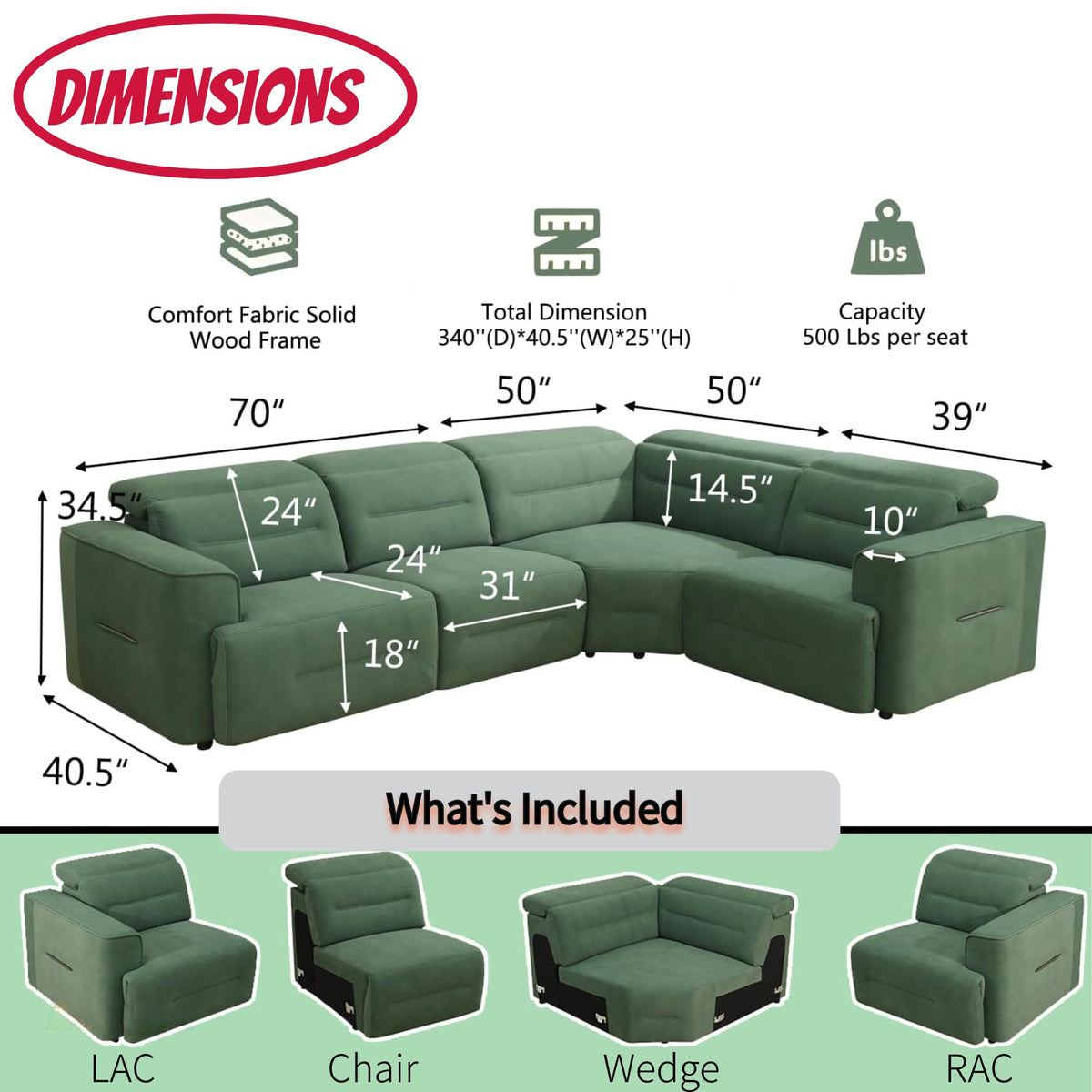 Power Reclining Sectional Sofa