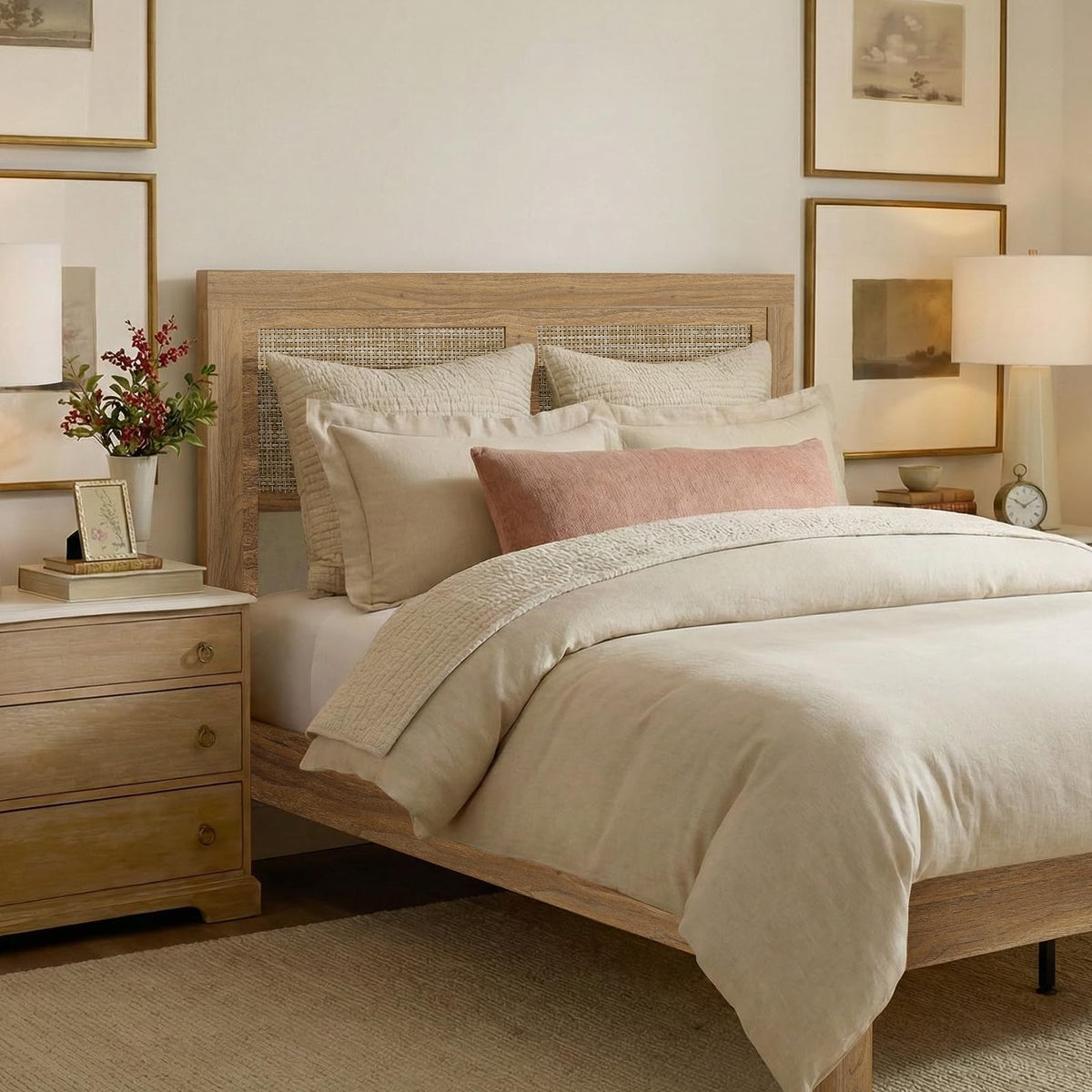 Full Boho Platform Bed Frame