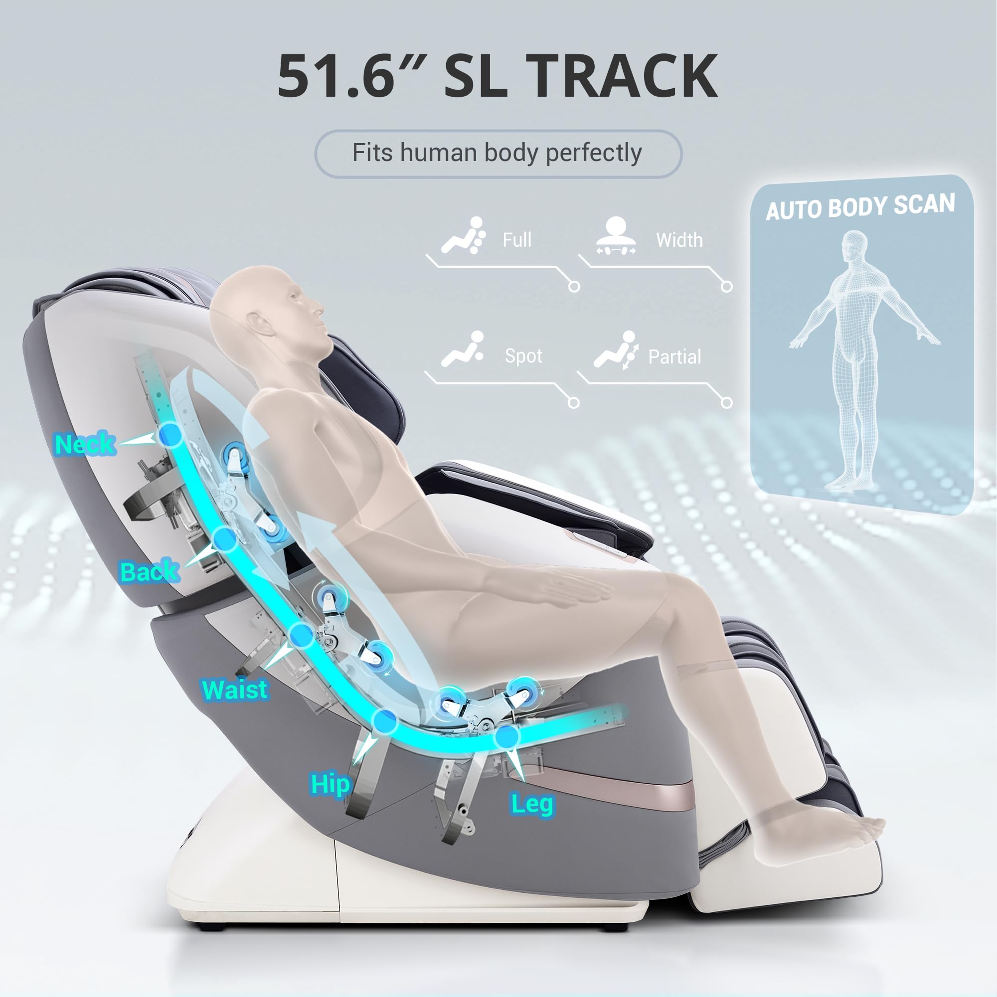 4D Massage Chair with SL-Track & Bluetooth