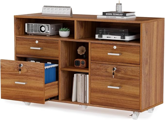 4-Drawer Mobile File Cabinet