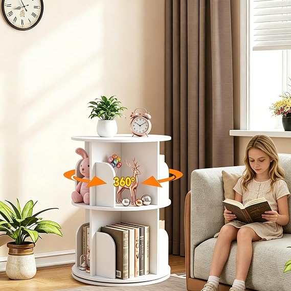 5-Tier Rotating Bookshelf