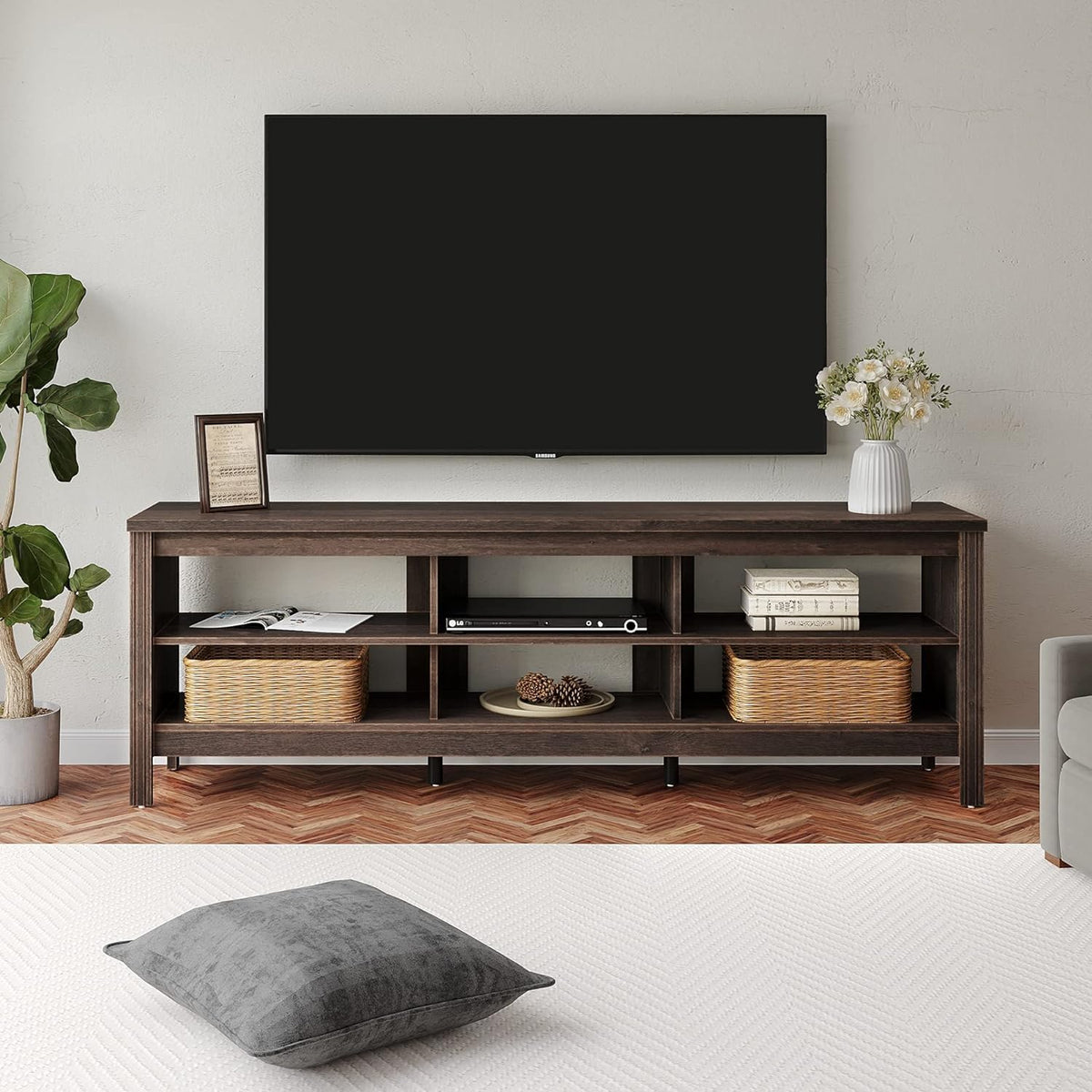 Farmhouse TV Stand with Storage