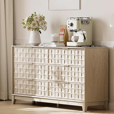 6-Drawer Fluted Dresser