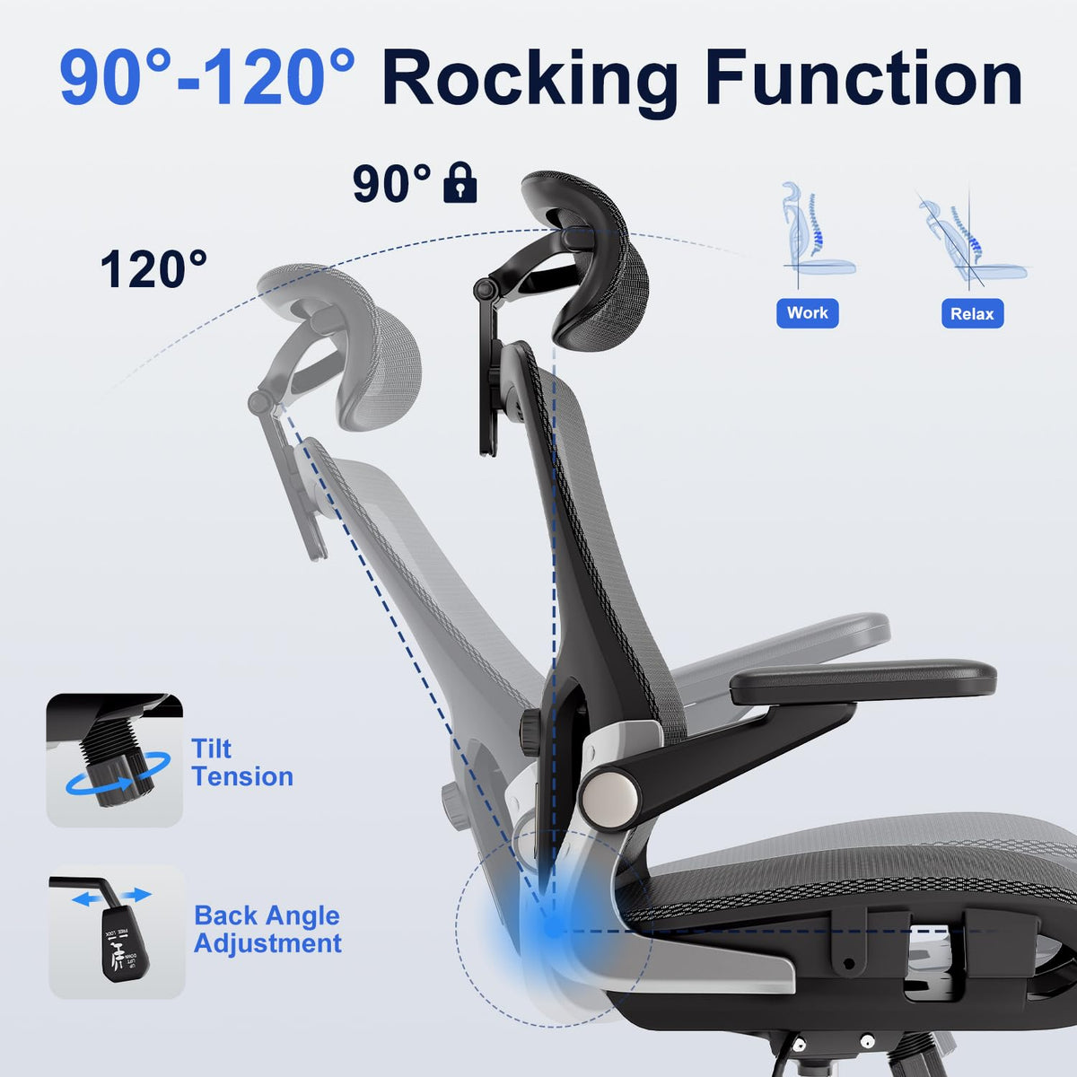 Mesh Office Chair with 3D Arms