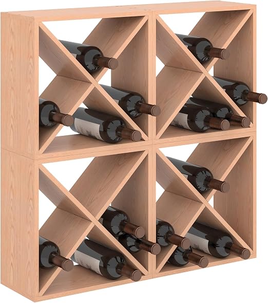Wood Cube Wine Rack