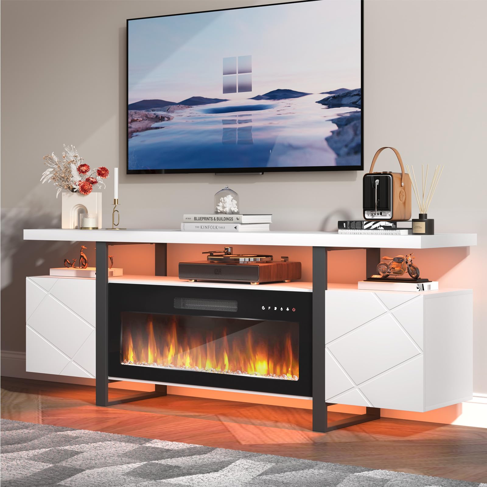 Fireplace TV Stand with 36" Electric Fireplace