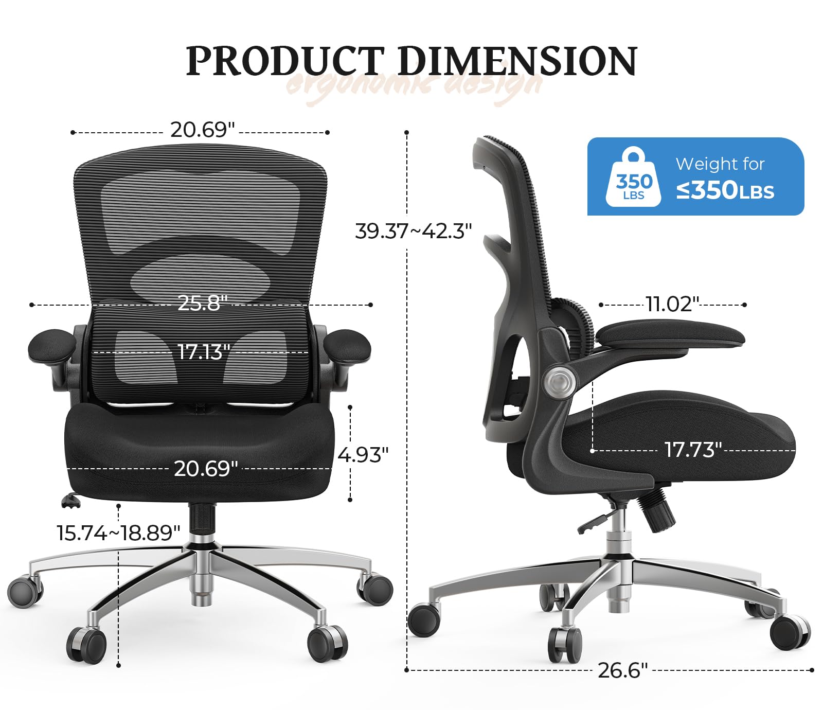 Ergonomic Office Chair with Adjustable Lumbar Support