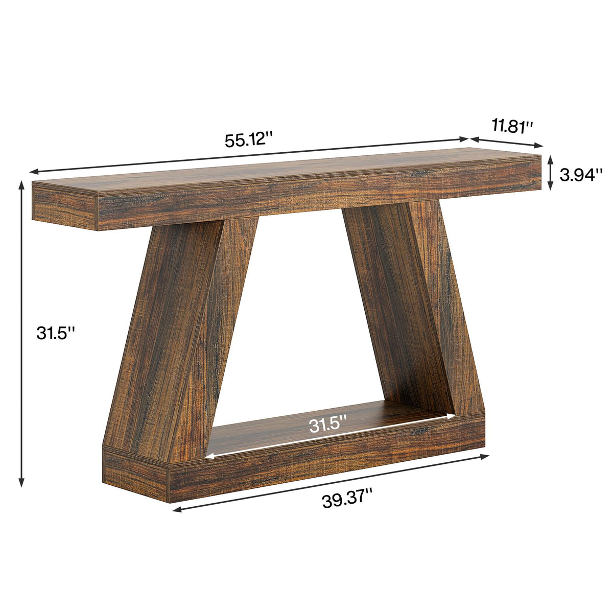 Rustic Farmhouse Console Table