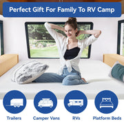 King RV Mattress Memory Foam-Mattress 10 Inch, Updated Cooling Green Tea/Gel Mattresses for Camper/Truck/Trailer, Medium Firm-Mattress with Fiberglass-Free Cover, CertiPUR-US,Made in USA, 80'' x 72''