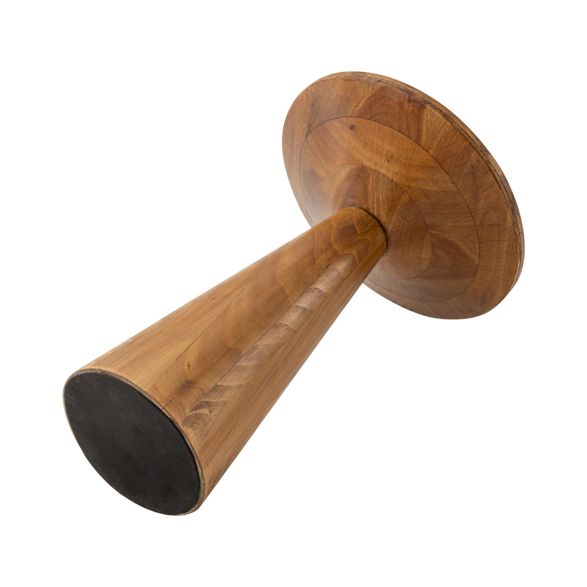Round Wood Pedestal End Table