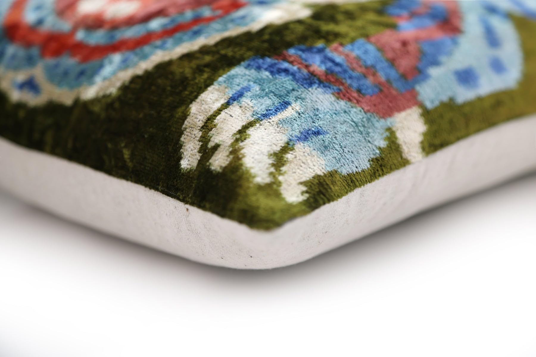 CANVELLO Handmade Silk Velvet Tiger Pillow – 16x24 Luxury Ikat Accent