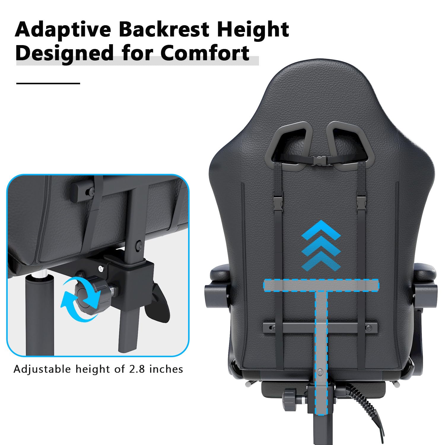 Gaming Chair with Headrest & Lumbar Support