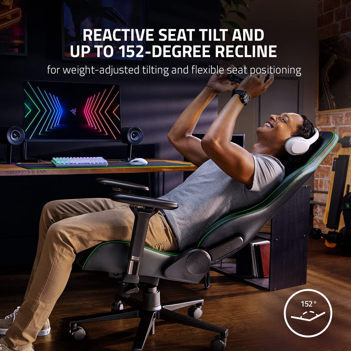 Black Reclining Gaming Chair