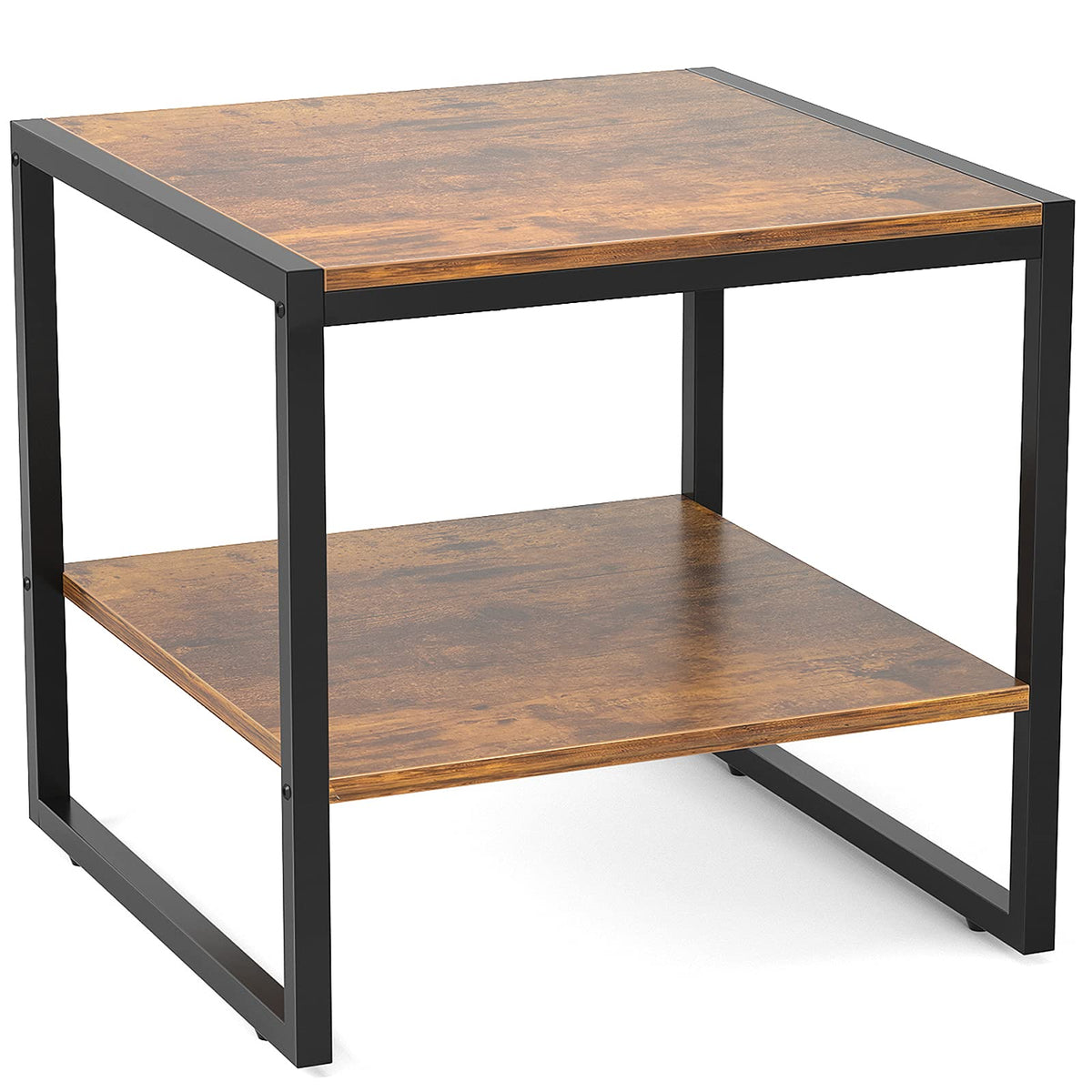 Homieasy End Table, 20 Inch Square Side Table, Mini Fridge Stand