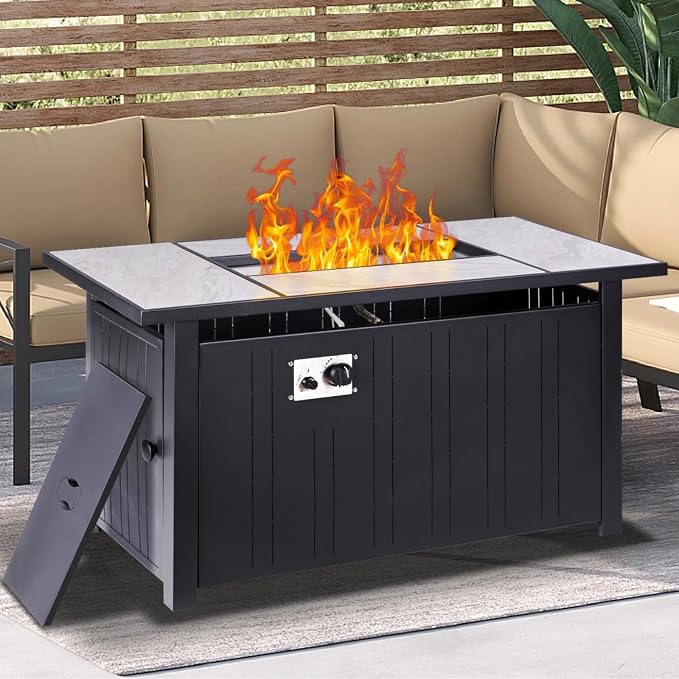 Ceramic Propane Fire Pit Table