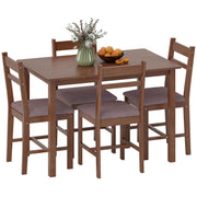 5-Piece Farmhouse Dining Table Set for 4