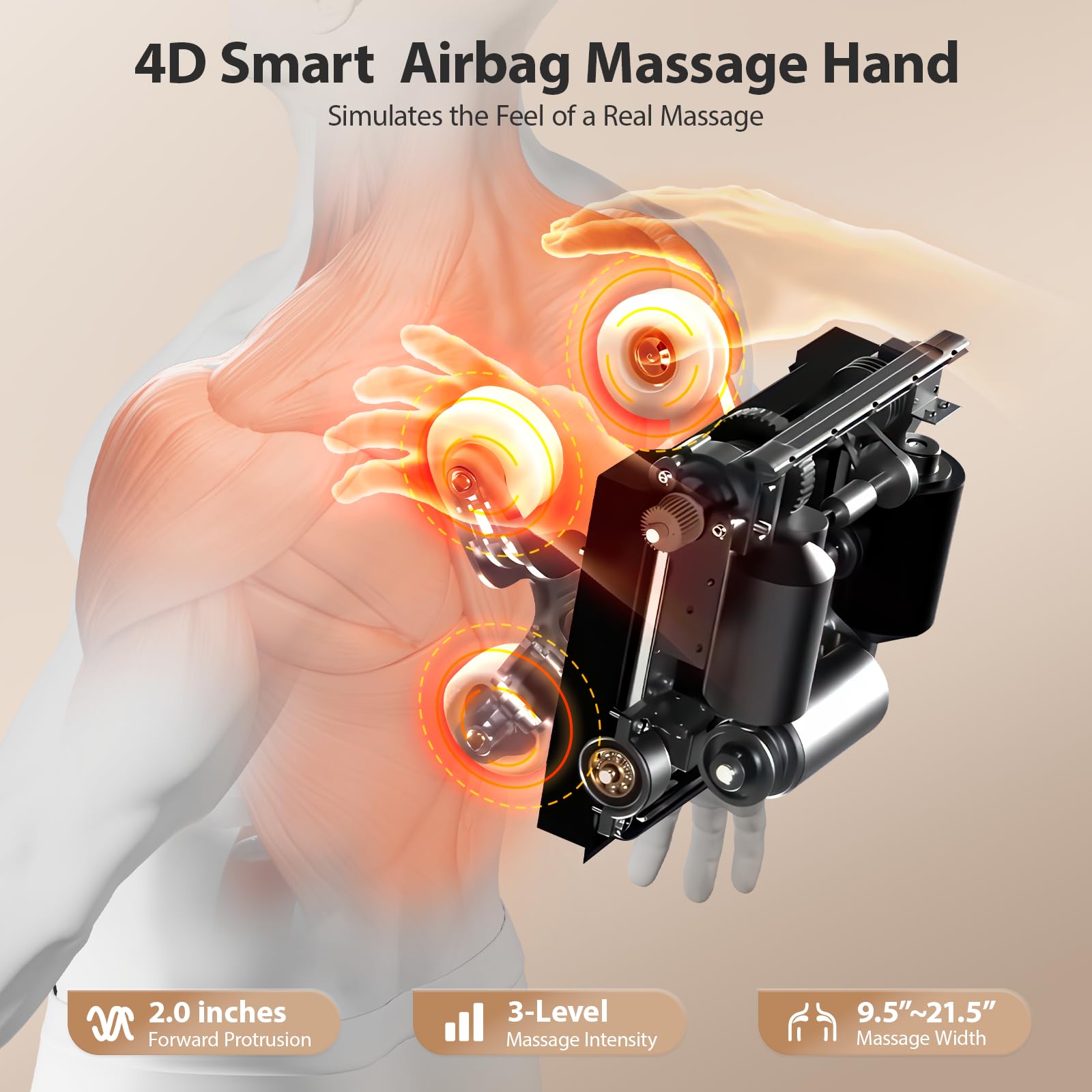 4D Massage Chair with SL-Track & Zero Gravity Recliner