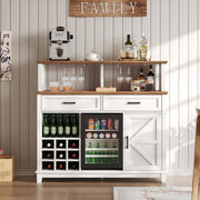 Farmhouse Coffee Bar with Refrigerator