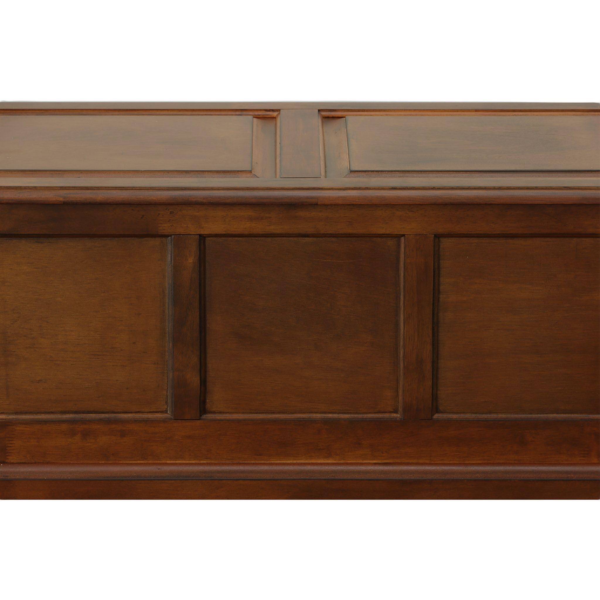 Carolina Chair & Table Camden Hardwood Blanket Chest with Safety Hinge Lid – Antique Chestnut Finish, Solid Wood Frame, 39" Wide Storage Trunk for Bedroom, Living Room, or Entryway