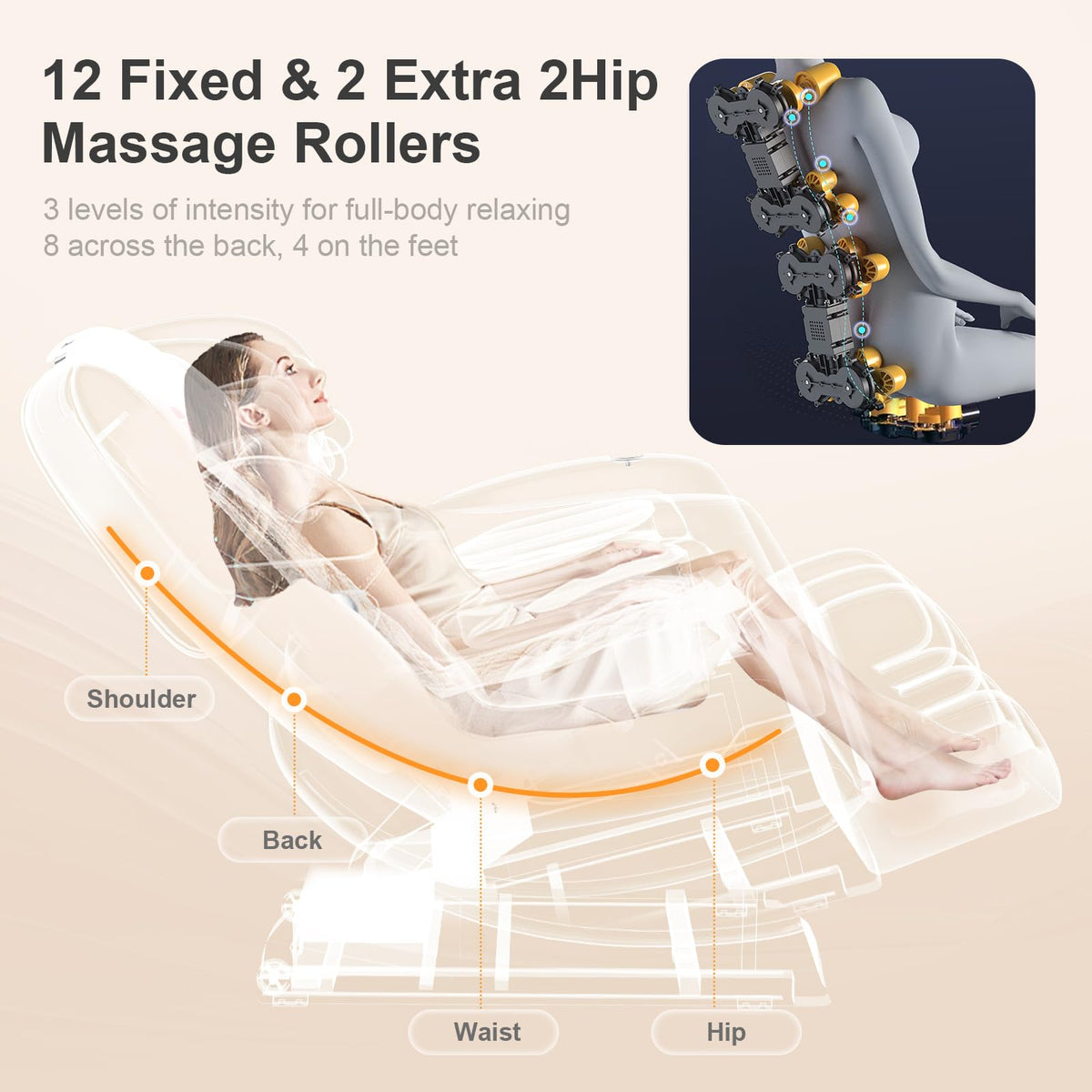 FURNIMAT Massage Chair Full Body Zero Gravity Recliner, 2026 Classic Brown