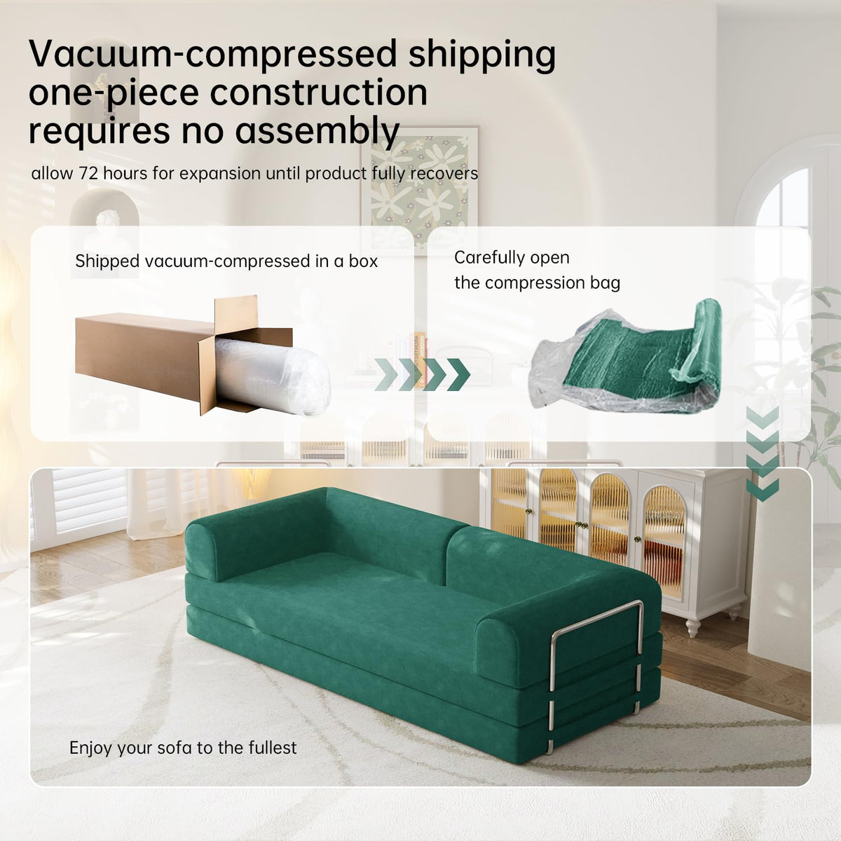 Corduroy Modular Sleeper Sofa