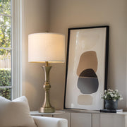 Oneach 28" Modern Table Lamps Set of 2 for Living Room, Warm Gold Bedside Lamps with USB Ports, Nightstand Lamps Set for Bedroom Farmhouse Lamp End Table Lamps (Bulbs not Included)