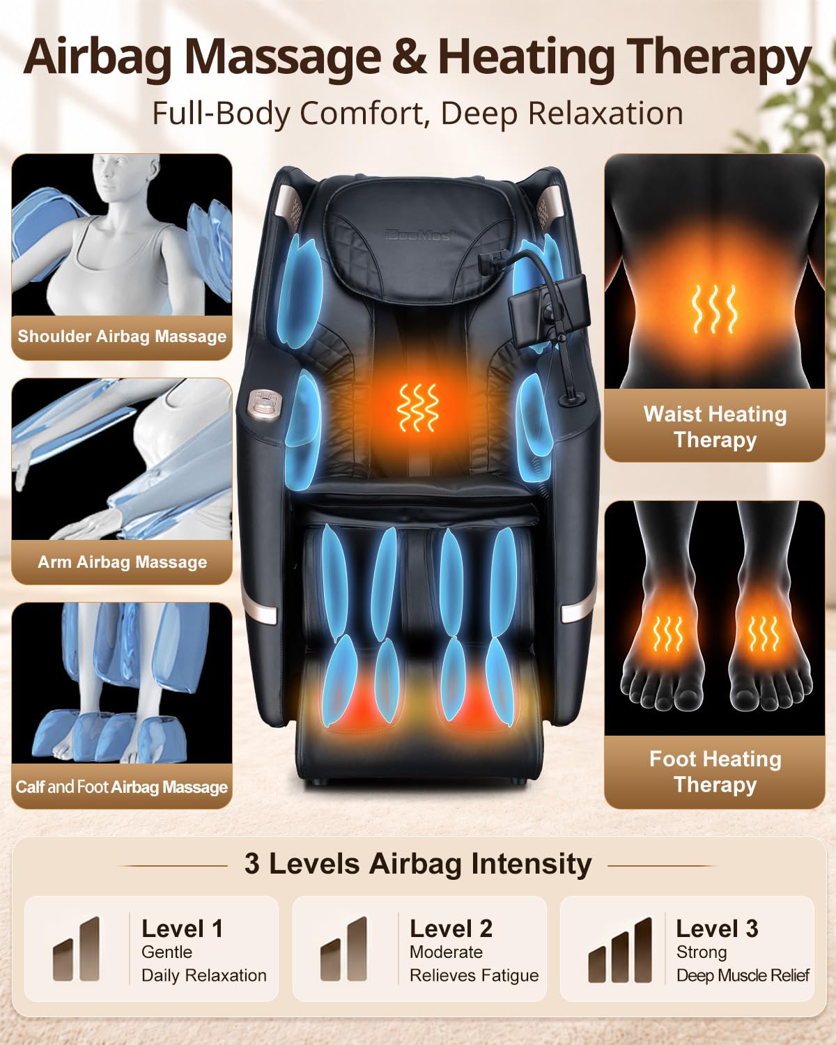 Black Zero Gravity Massage Chair