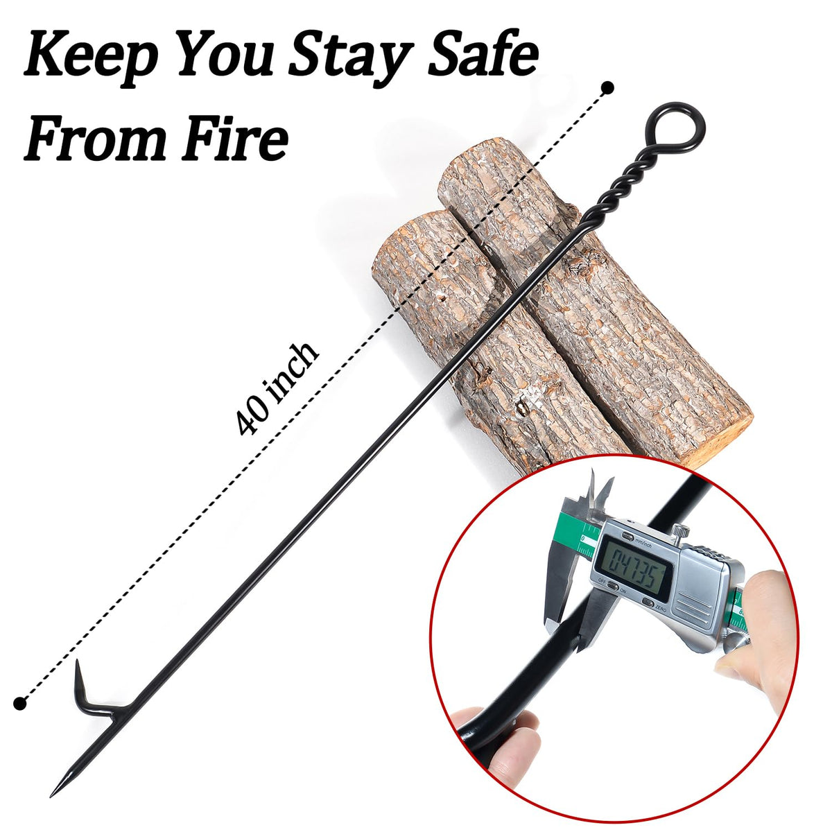 Twisted Handle Fire Poker