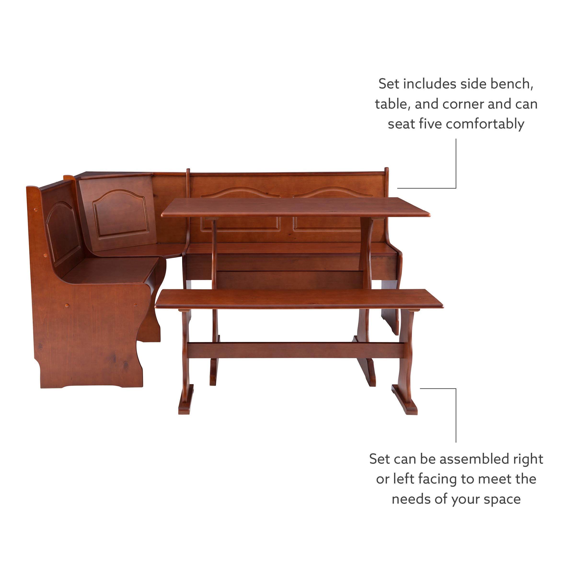 Linon Chelsea Walnut Kitchen Nook