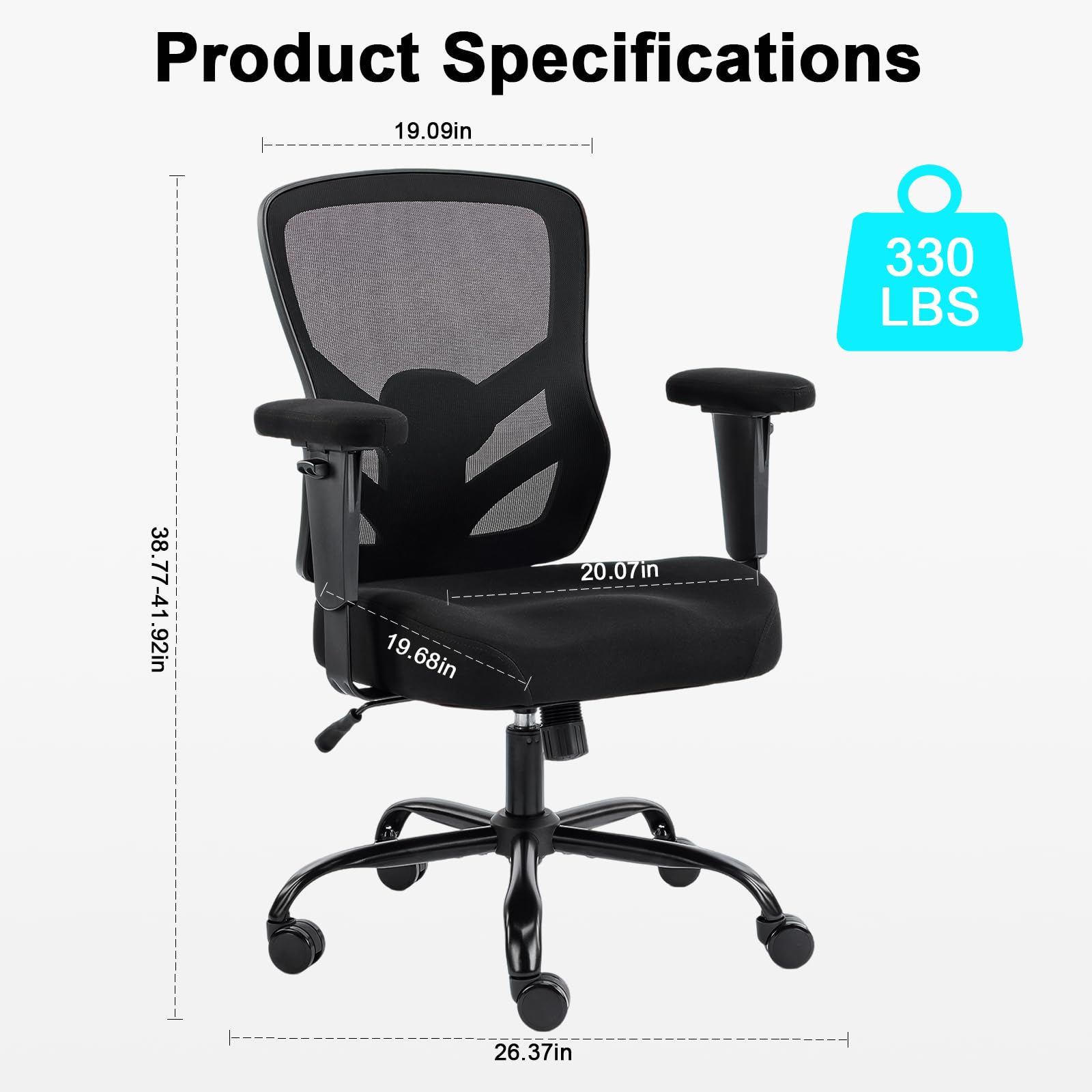 Ergonomic Mesh Office Chair with Lumbar Support