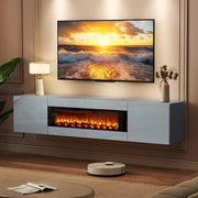 70" Floating TV Stand with Electric Fireplace